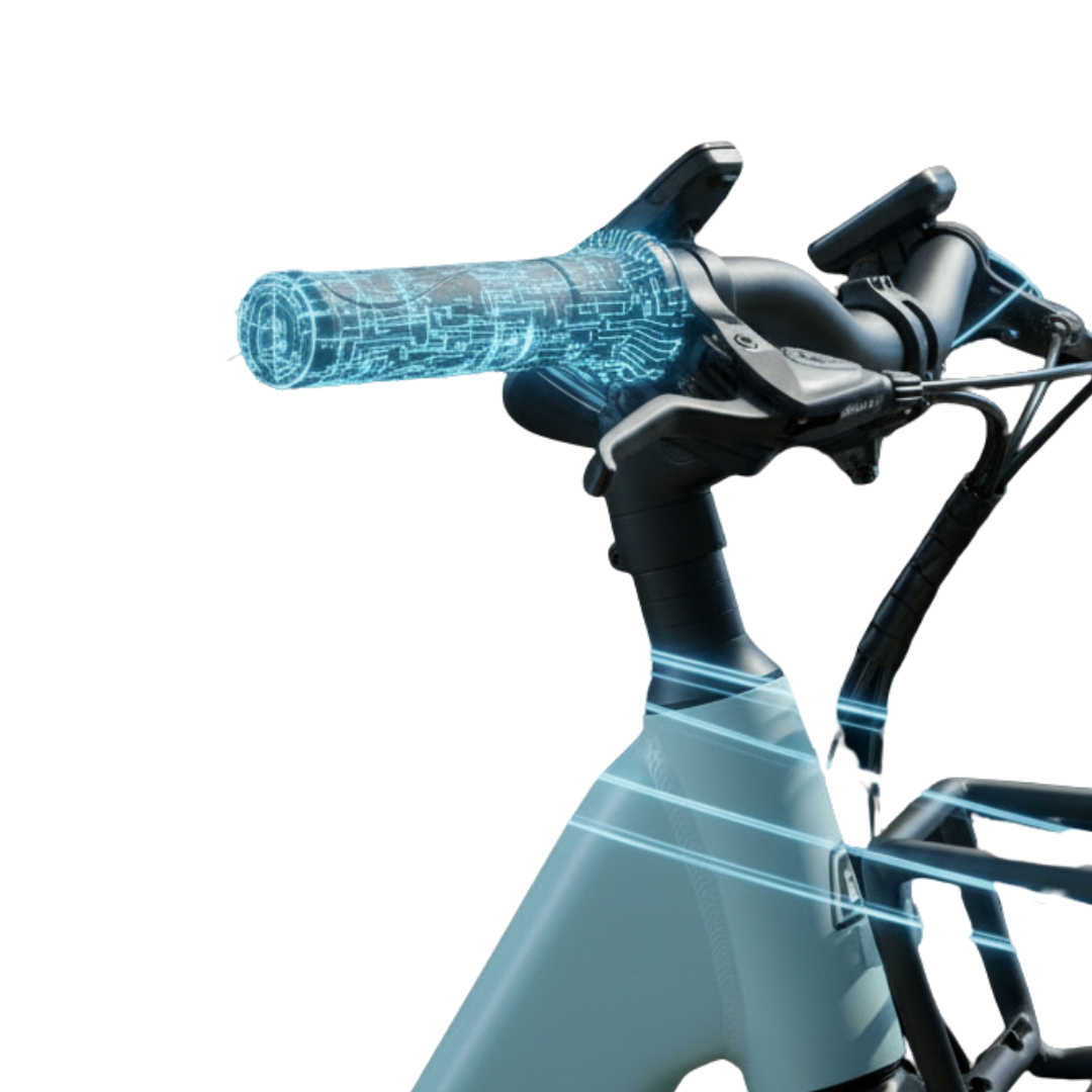 LYNQ e-bike with throttle and pedal assist for an easy, smooth ride.